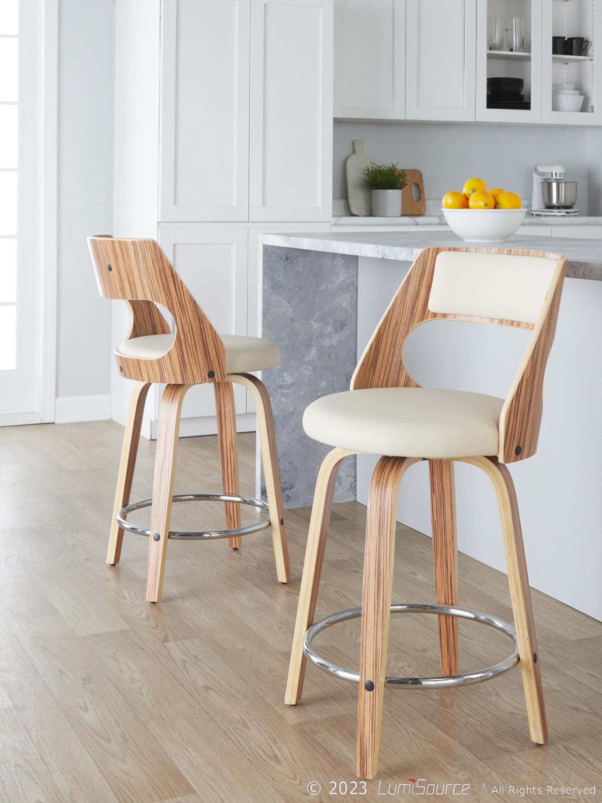 Cecina 24" Fixed-height Counter Stool - Set Of 2